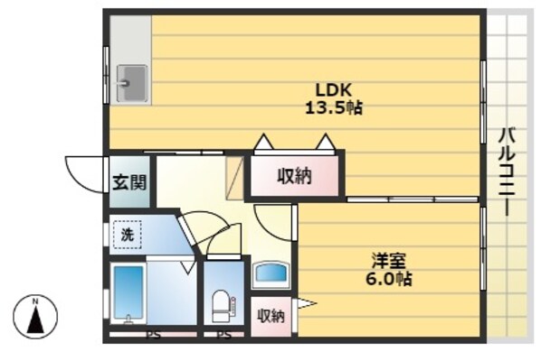 イレーネ南昭和の物件間取画像